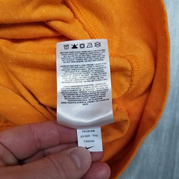 ✅Nike Tennessee Volunteers Orange Full Zip Hoodie Women’s Large Lightweight Logo - Picture 8 of 10